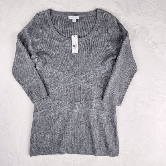 New York & Company Sweaters - NY&C New York & Company Womens Long Knit Sweater Size M Gray New